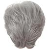 Lawnrden Parrucche corte grigie per donna, parrucche corte grigie da donna Parrucca ondulata riccia naturale con frangia per la festa quotidiana