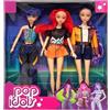 PRESTIGE & DELUXE Set 3 Bambole K pop Idols Stars Rumi Mira Zoey H 30 cm | Personaggi Anime Collezione Completa Fashion Dolls per bambine + Gadget K pop Girls Mystery super morbido antistress