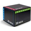 FFitness Plyo Box Morbida 3 in 1, Scatola Pliometrica per Salti CrossFit Allenamento Funzionale MMA HIIT Cubo Salto in Schiuma EPE Antiscivolo 76x61x51cm Piattaforma per Casa e Palestra