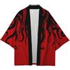 CIZEUR Camicia Kimono T Shirt Uomo Maniche 3/4 Cardigan Giacca Top Casual Camicetta Vintage Elegante Estiva Coppia