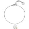 S'Agapõ Bracciale Donna in Acciaio e Cristalli con Simbolo Angelo | Collezione Click - SCK272