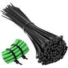 AiQInu Fascette Plastica Nere 200mm×4.8mm, 100 Pezzi di Cablaggio Professionali, Resistente allatemperature, Resistenza alla rottura 21 kg, Regolabili per Uso Interno ed Esterno