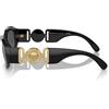 Versace VE4361 GB1/87 - Occhiali da Sole Neri con Lenti Grigio Scuro