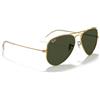 Ray-Ban RB3025 L0205 Aviator - Occhiali da Sole Unisex in Metallo Oro con Lenti Verdi G-15