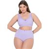 Ulla Popken Reggiseno di Sollievo da Donna, Struttura, Senza Ferretto, Coppa C - H Reggiseno, Lavanda Delicata, F