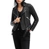 AllSaints Balfern Leather Biker Jacket Giacca Donna