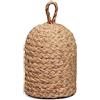 PEMAR Fermaporta in vimini naturale con maniglia, fermaporta decorativo in iuta, fermaporta pesante per interni, blocco mantiene la porta aperta, Jammer rustico. 5,1 '' D x 9 '' H (ita)