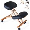 Bodyline - Health and Massage Sgabello svedese ortopedico per ufficio sedia ergonomica per inginocchiarsi Balancewood - Nero