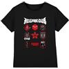 Stranger Things Hellfire Badges Kids T Shirt, Black
