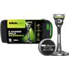 Gillette Labs Rasoio Uomo, con 1 Lamette Gillette Labs con Barra Integrata, Base Magnetica, Crema Idratante Viso e Barba, Custodia da Viaggio, Grigio, Rasoio Manuale, Lamette da Barba Autentiche