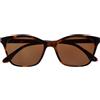OPULIZE KAT Occhiali da Lettura con Lente da Sole - Montatura a Occhi di Gatto - Marrone Lucido Tartarugato - Uomo e Donna - Cerniere a Molla - S59-2 - +2.50