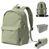TARION Zaino Fotografico Leggero Borsa Fotografica Casuale per DSLR Verde | Zaino Fotocamera Piccolo con Scomparto per Laptop da 14'' per Uso Diario Fotografia Reflex ONCE LT 15