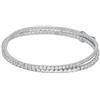Michael Kors - Bracciale doppio Premium Kors Brilliance in ottone tonalità argento da donna, MKJ8359CZ040