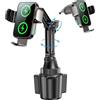 GuMosh Caricatore Wireless,15W Supporto per Telefono Auto con Ricarica Wireless,Caricabatterie Da Senza Fili,Doppia Bobina,Supporto Di Ricarica Per Auto Per Samsung Galaxy,i-Phone Series