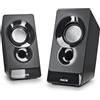 NGS SB210 - Altoparlanti stereo PC 12 W, alimentazione USB, Jack 3,5 mm, suono chiaro e surround, controllo volume, compatto, plug & play