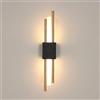 Comely Applique da Parete Interno LED, 10W Lampada da Parete LED Moderno | 40CM Lungo Lampada a Muro in Acrilico per Camera da Letto Soggiorno Corridoio Scale, Bianco Caldo 3000K (Oro+Nero)
