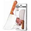 IPEA Mannaia da Cucina 29 cm - Coltello da Chef Professionale con Lama Affilata in Acciaio Inox per Tagliare Carne ed Alimenti - Impugnatura Ergonomica in Legno per Cuoco o Macellaio