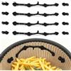 Cozary 12pcs Magneti per Friggitrice ad Aria, Fibbia Magnetica in Silicone, Resistente Alle Alte Temperature, per Fissare la Carta da Forno Della Friggitrice ad Aria, Nero,Pesciolino