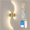 Comely Applique da Parete Interno 32W, Lampada da Parete Dimmerabile Rame | 80CM Creative Linee Lampade a Muro con Telecomando per Camera da Letto Soggiorno Corridoio Scale