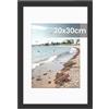 SONGMICS Cornice Foto, Portafoto, 20 x 30 cm | Cornice in PVC, Decorazioni Casa, Nero, Collezione KAVI RPF084BZ01