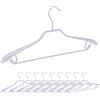 Relaxdays Grucce per Completi, Set da 10, Spalline Larghe Antiscivolo Stampelle con Rivestimento in Gomma, Grigio Chiaro