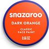 Snazaroo - Pittura Per Viso e Corpo, Trucchi da Viso per Travestimenti, per Bambini e Adulti, 18ML, Colore Arancione Scuro