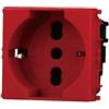 Elektronova Presa Schuko 2P+T 10/16A 250V Rosso compatibile Vimar Plana 2116