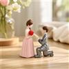 Statuetta Coppia di Sposi in PVC Adattabile Cake Topper Moderno
