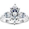 aomoso Anello da Donna - Anello di Moissanite, con Certificato GRA, Argento 925, Colore D+, Clarità VVS1, Moissanite di Alta Qualità, Taglio al Plasma, uso per Uscite/Uso Quotidiano/Matrimoni/Anniversari