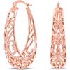 LeCalla Orecchini a cerchio in argento 925 | Orecchini a cerchio in filigrana da donna | Orecchini a rete con taglio a filigrana | Orecchini a cerchio vintage da donna