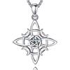 CELESTIA Nodo della Strega Ciondolo Pentacolo Amuleto Donna Celtico Collana Argento 925 Wicca Streghe Gioielli Stregoneria Esoterica Regalo