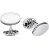 Vinani Design 2MAF - Gemelli ovali in argento Sterling 925, lucidi, da uomo