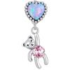 YOAME Charm Orso per Bracciale Pandora,in Argento Sterling 925,Ciondoli Perle d'Opale,Regalo di Gioielli per l'Amica