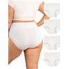 INNERSY Mutande Donna Taglie Forti Slip Cotone Vita Alta Culotte Elasticizzato Intimo Pacco da 4