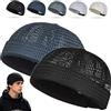 Generic Confezione da 2 cappelli da uomo traspiranti senza tesa stile estivo in rete tang, ultra rinfrescante teschio regolabile senza tesa berretto Docker Beanie