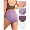 INNERSY Mutande Donna Taglie Forti Slip Cotone Vita Alta Culotte Elasticizzato Intimo Pacco da 4