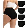 INNERSY Mutande Donna Taglie Forti Slip Cotone Vita Alta Culotte Elasticizzato Intimo Pacco da 4