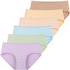 INNERSY 6 Mutandine semplici a Vita Bassa in Morbido Cotone Intimo da Donna | 100% cotone, slip basic da donna, vita media, biancheria intima sportiva da donna, comode mutandine da donna, senza etichetta