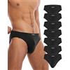 FORVEVO 7 Paia Slip Uomo Cotone, Mutande Traspiranti, Briefs Vita Bassa, Intimo Comfort(M-3XL)