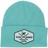 Surf Monkey DRESSED IN MUSIC PLAY WITH ME Beanie Cuffia Uomo - Taglia Unica - Toppa incisa sulla Piega Disegno risvoltato - Surfing The Basque Country
