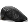 YOOCHUENG Coppola Uomo in Pelle PU, Cappello Vintage per Tutte Le Stagioni | Similpelle in Morbida al Tatto,Fodera Traspirante,Regolabile da 54 a 58 cm,Impermeabile,Cappellino per Uso Quotidiano,Auto