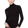 BELLISSIMA Maglia Lupetto Donna Manica Lunga in Microfibra Elasticizzata (M/L, Nero)