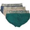 Calvin Klein Slip Uomo Mutande Confezione 3 Capi Cotone elastiicizzato Elastico a Vista Articolo NB3129O