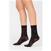 Calzedonia Calzini Velati A Fiori Nero
