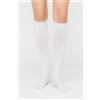 Calzedonia Calze Lunghe A Coste Bianco