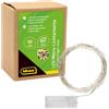 Idena 31114 - Micro catena luminosa a LED con 10 LED in bianco caldo, con funzione timer 6 ore, a batteria, lunga circa 1,2 m, per feste, Natale, decorazione, matrimonio, come luce d'atmosfera