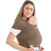 KeaBabies Baby Wrap Carrier - Tutto in 1 Original Baby Carrier Fascia da Neonato a Bambino, Facile da Indossare, Legatura Senza Mani, Leggero, Impacchi per Bambini Traspiranti (Saddle Brown)