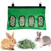 ZephyrCraft Borsa per fieno per conigli, Borsa per fieno, Borsa per porcellini d'India, Stazione di alimentazione per piccoli animali per conigli, cincillà, criceti (4 finestre)