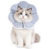 Avont Collare Morbido del Cono di Recupero del Gatto, Regolabile Leggero Gattino Elizabeth Collare per Cani, Collo Donut Stop Licking Scratching Dopo Chirurgia -Grigio(L)
