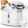 oneisall Fontana per gatti senza fili, Fontana per gatti da 3,5L in acciaio inox, batteria da 5000 mAh, fontanella per gatti con rilevatore di movimento, pompa dell'acqua silenziosa, 3 filtri